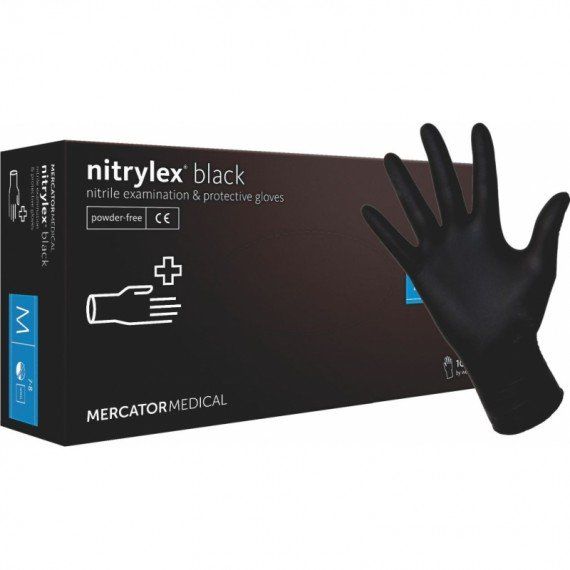 Semilac Ireland - Nitrile Gloves Black Nitrylex® Gloves - BLACK ( XS, S, M, L )
