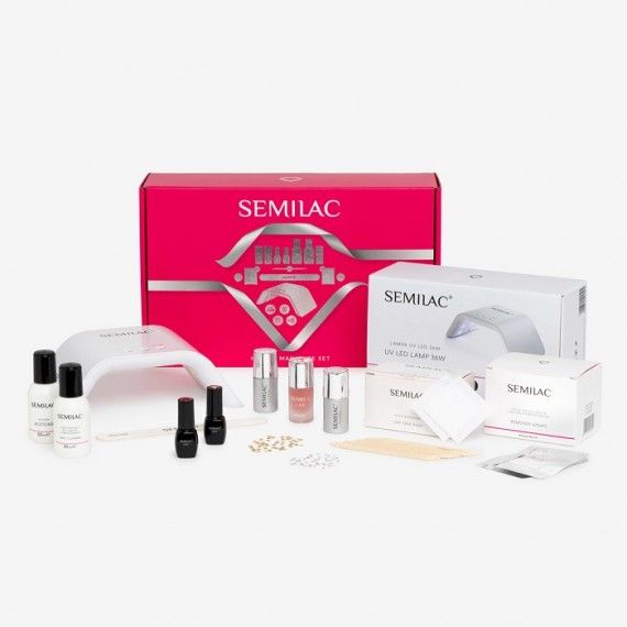 Semilac LIMITED Gel Polish Starter Kit - CHARMING with 36w Lamp