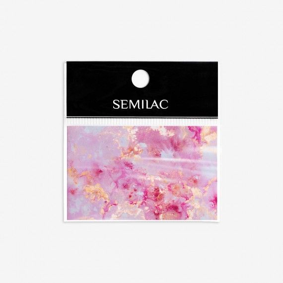 12 Semilac Nail Art Transfer Foil - ROSE GOLD MARBLE