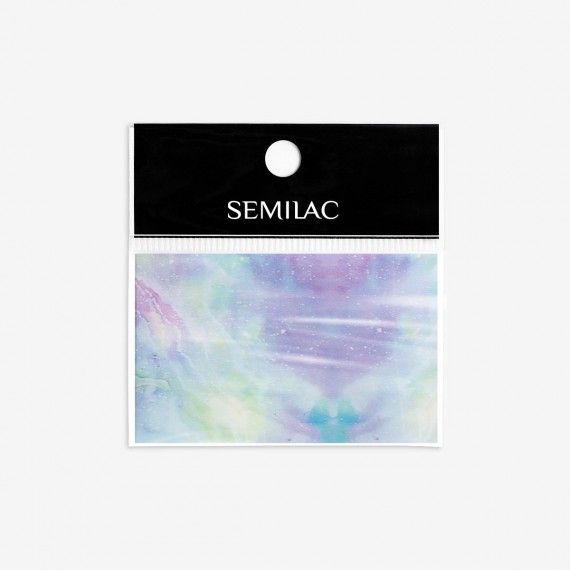 09 Semilac Nail transfer foil - PINK & BLUE MARBLE