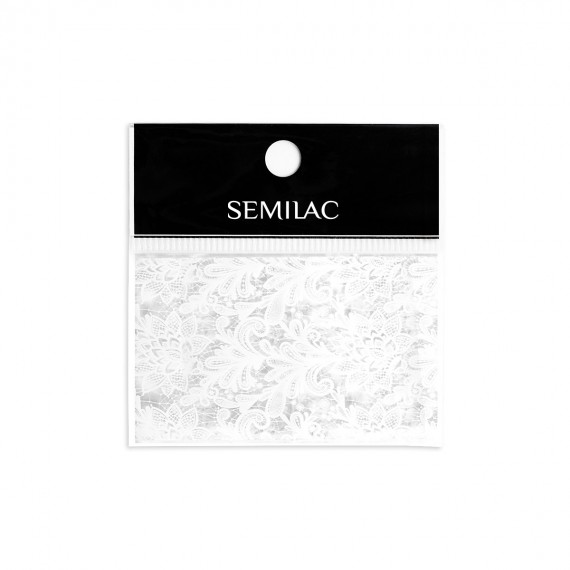 23 Semilac Nail transfer foil White Lace