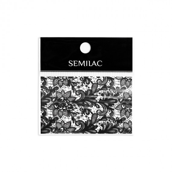25 Semilac Nail Art Transfer Foil - Black Lace