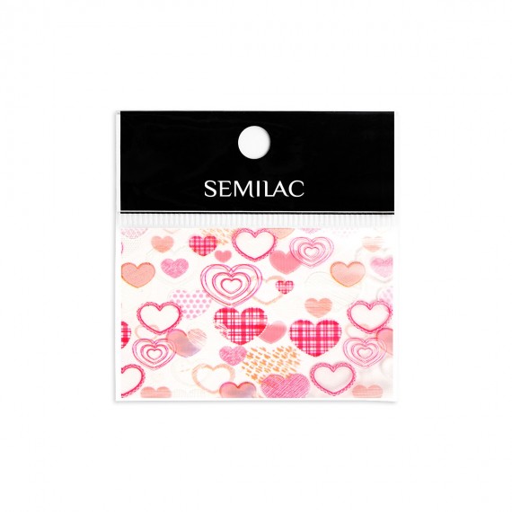 26 Semilac Nail Art Transfer Foil - Pink Heart