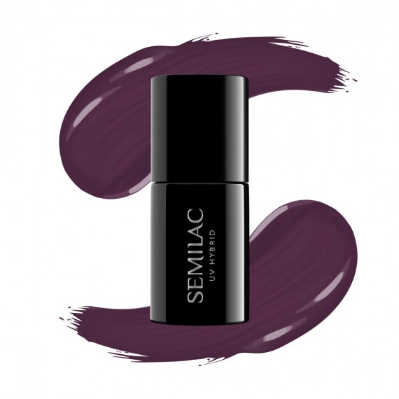 Semilac Autumn Collection with dark violet Gel Polish