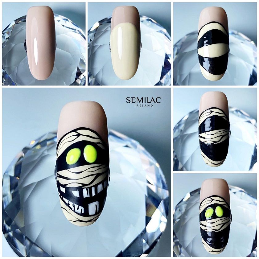 Step by step halloween nail art. Quick and simple guide - blog Semilac
